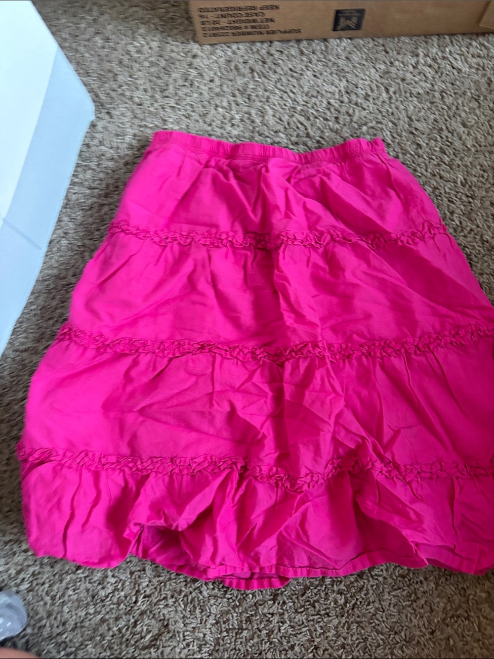 Gymboree Hot Pink Tiered Midi Skirt